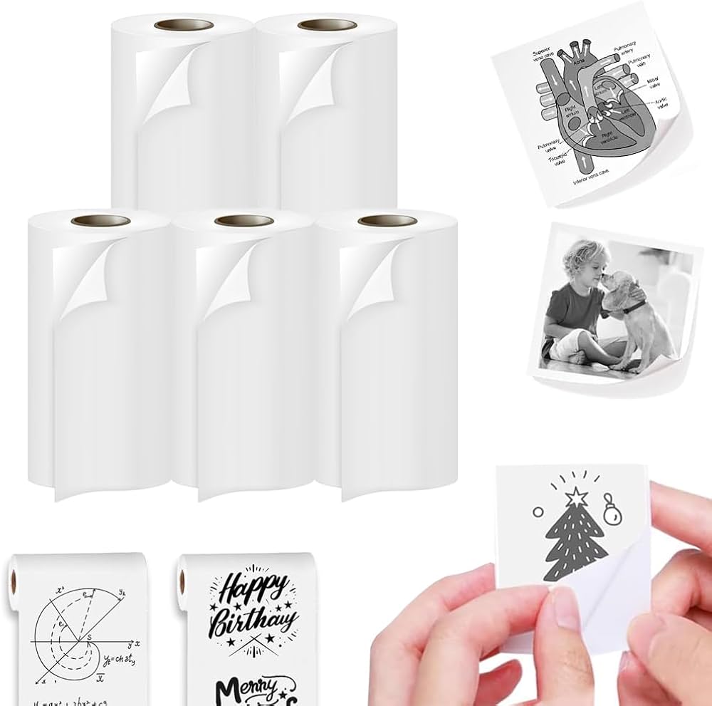 “Mini Pocket Thermal Printer – Inkless Bluetooth Sticker & Label Maker for Notes, Photos & Journals”