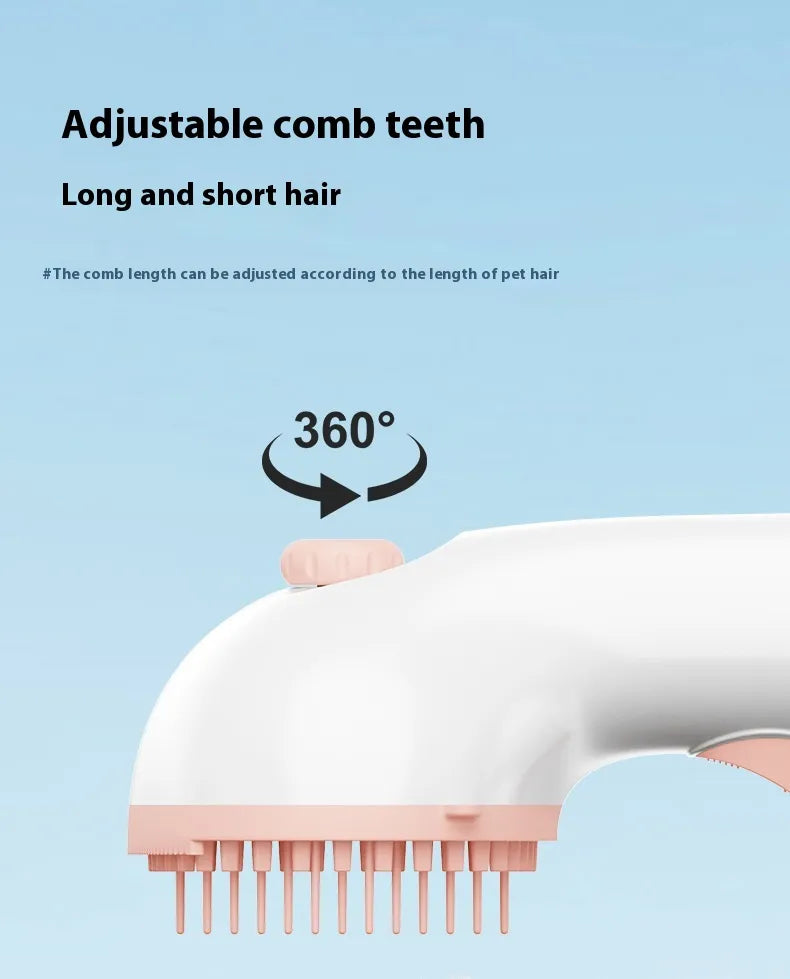 "3 in 1 Pet Steam Grooming Brush – Wash-Free Hair Removal, Gentle Cleaning & Love-Filled Care for Dogs & Cats"