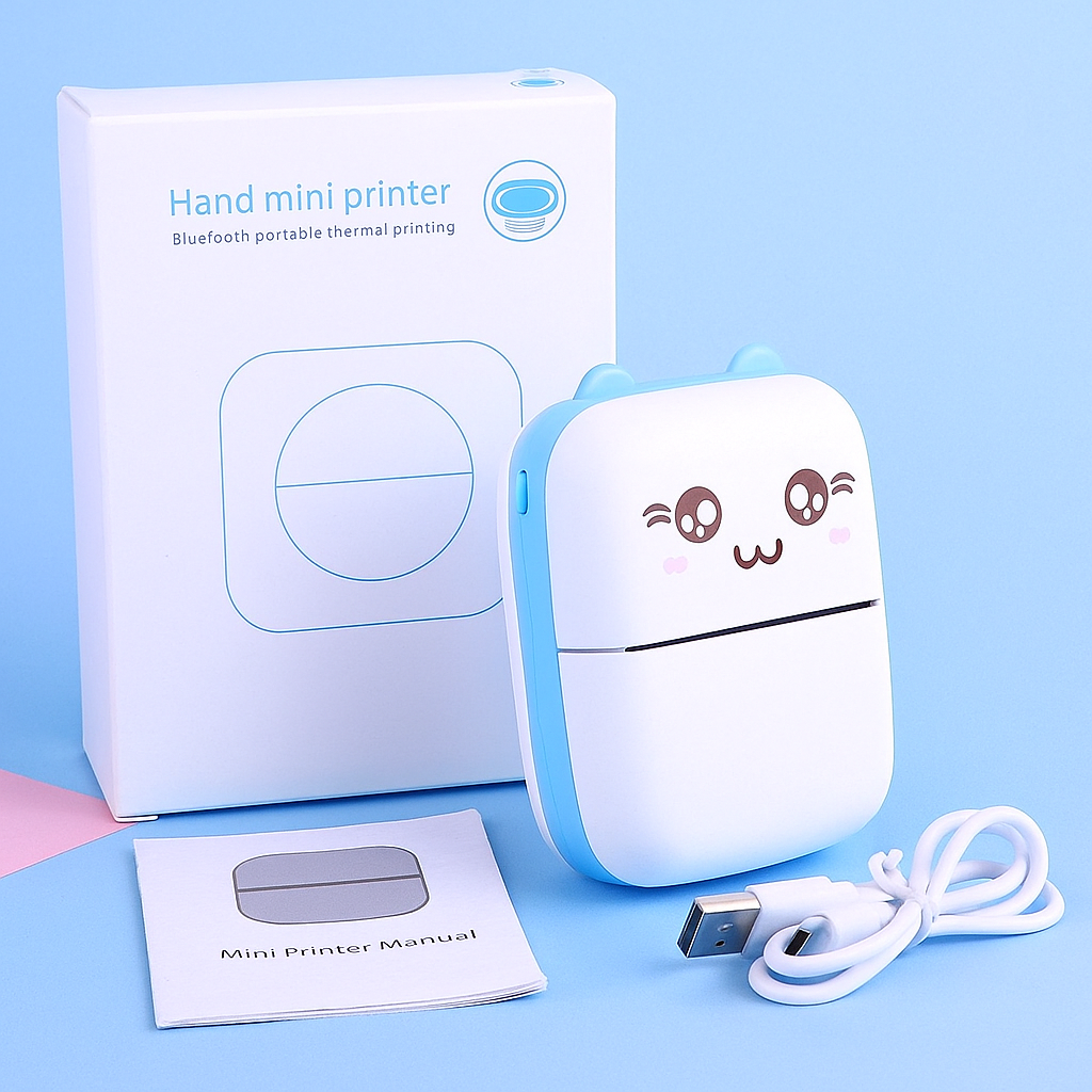 “Mini Pocket Thermal Printer – Inkless Bluetooth Sticker & Label Maker for Notes, Photos & Journals”