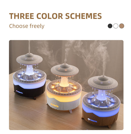 “Feel Refreshed Every Night  Raindrop Ultrasonic Cool‑Mist Humidifier – Quiet, Stylish, Aromatherapy-Ready for Home & Office”