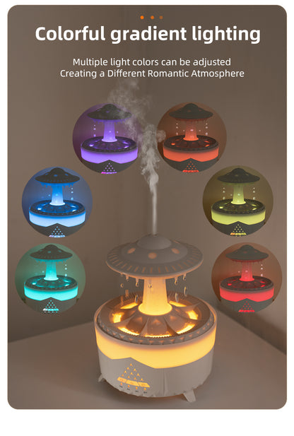 “Feel Refreshed Every Night  Raindrop Ultrasonic Cool‑Mist Humidifier – Quiet, Stylish, Aromatherapy-Ready for Home & Office”