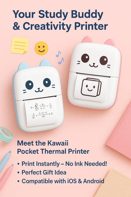 “Mini Pocket Thermal Printer – Inkless Bluetooth Sticker & Label Maker for Notes, Photos & Journals”