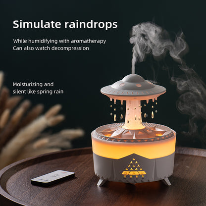 “Feel Refreshed Every Night  Raindrop Ultrasonic Cool‑Mist Humidifier – Quiet, Stylish, Aromatherapy-Ready for Home & Office”