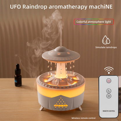 “Feel Refreshed Every Night  Raindrop Ultrasonic Cool‑Mist Humidifier – Quiet, Stylish, Aromatherapy-Ready for Home & Office”